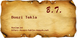 Boszi Tekla névjegykártya